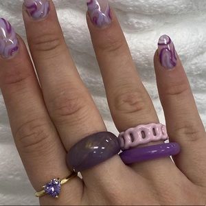 ⭐️2 for $30⭐️ Evryjewels Lavender Candy Enamel Ring